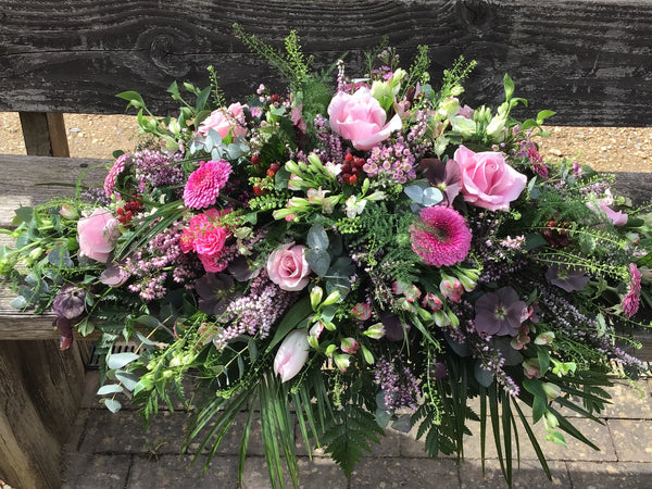 Funeral Spray  of flowers local Funeral Directors delivery - Richard Steel and Wessex - Joannes Florist