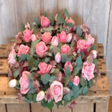 Pink Rose Funeral Wreath - Joannes Flori