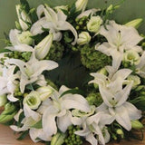 White Lily Funeral Wreath - Joannes Florist Winchester
